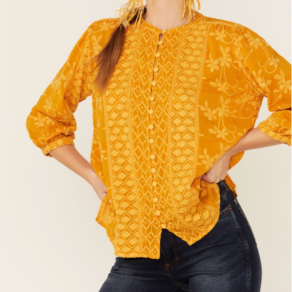 Johnny Was Ciaga Phobe Button Down Top